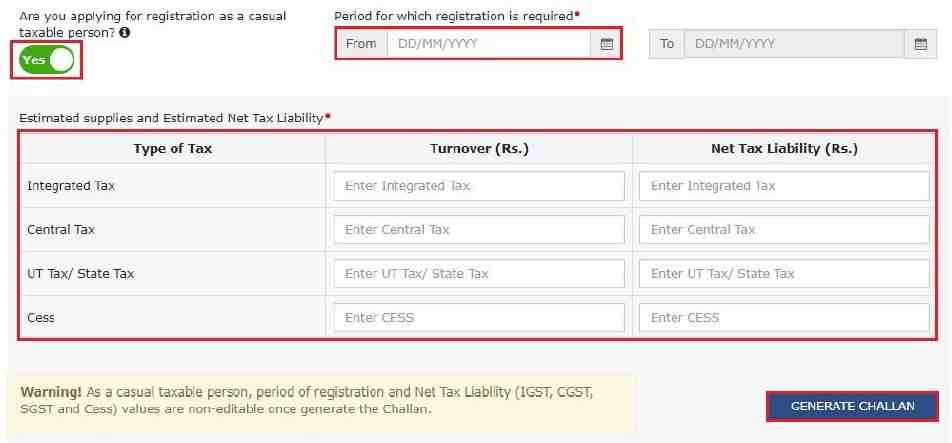 casual taxable person part b of gst reg 01