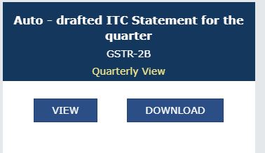 GSTR 2B Quarterly for QRMP