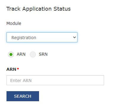 ARN Number in track application status