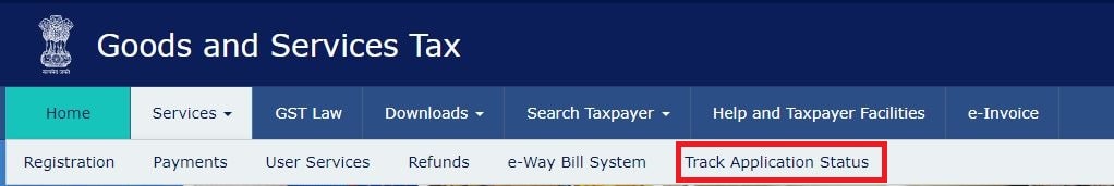 track application status in gst rejection