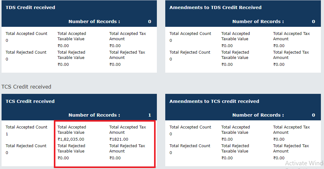 amount of tcs