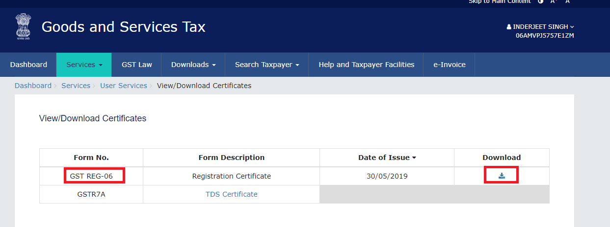 GST Registration certificate step 4