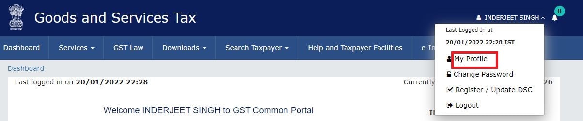 download GST registration certificate